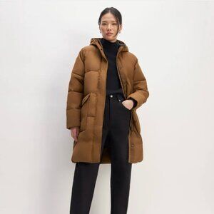 Everlane The Long Puffer - Chestnut - Size Small